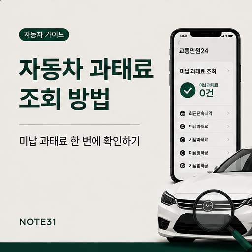 자동차 과태료 조회 방법|미납 과태료 한 번에 확인하기