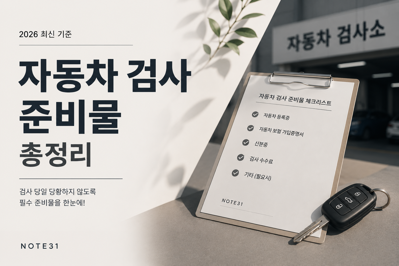 자동차 검사 준비물 총정리|검사 전에 꼭 확인할 것
